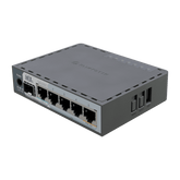 Router hEX S / 5 Puertos Gigabit Ethernet / 1 Puerto SFP 2.5G / Dual-Core ARM / 512 MB RAM / RouterOS V7 / PoE-In y PoE-Out / Montaje en Pared